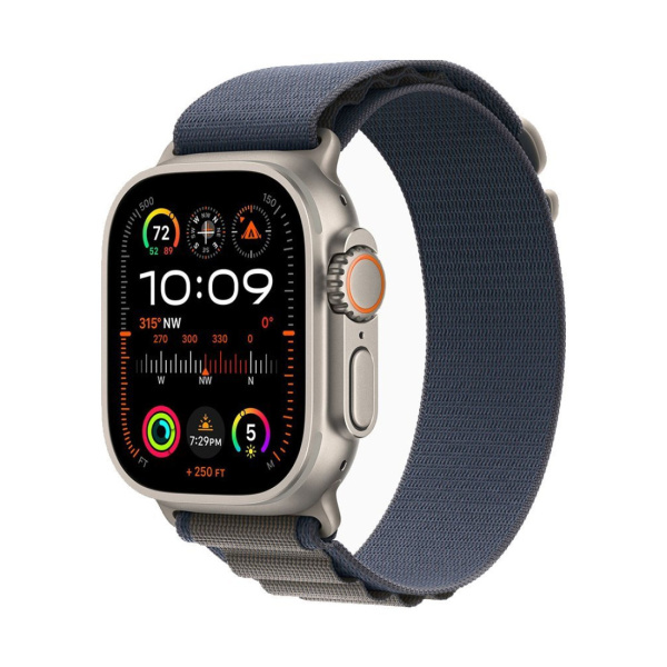 Apple Watch Ultra 2 49 mm (GPS+Cellular) Titanium Case Blue/Alpine Loop (L) (MREQ3)
