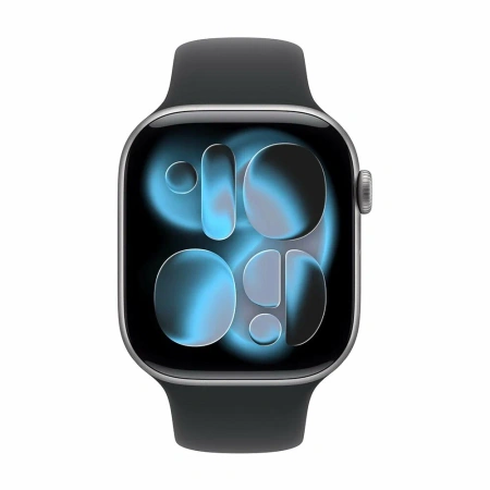Apple Watch Series 11 42mm Space Grey Aluminium Case with Black Sport Band (M/L)