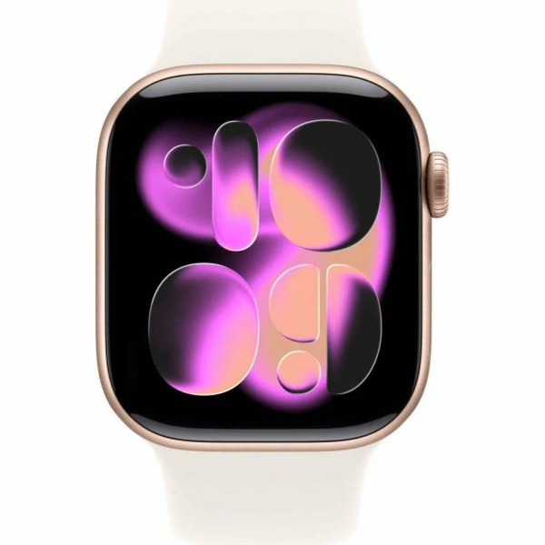 Apple Watch Series 11 42mm Rose Gold Aluminum Case with Light Blush Sport Band (S/M)