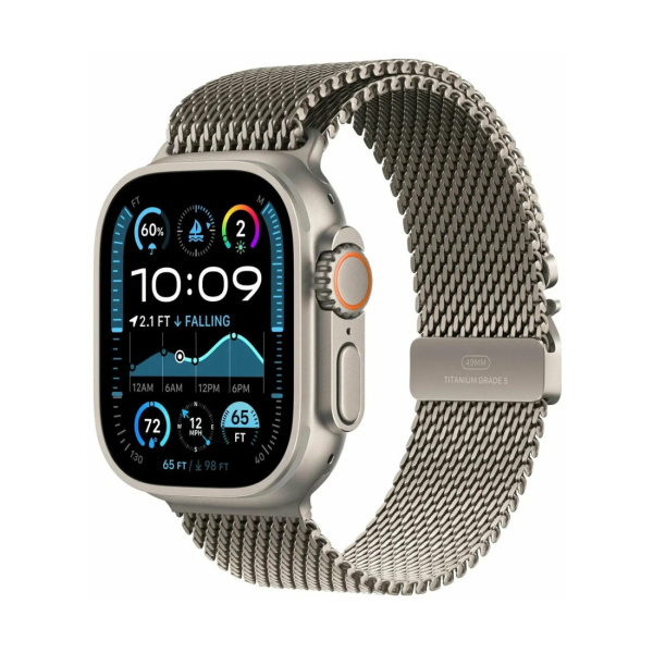 Apple Watch Ultra 2 (2024) 49mm Natural Titanium Case with Natural Titanium Milanese Loop (M) (Датчик кислорода)