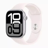 Apple Watch Series 10 42mm Silver Aluminum Case with Light Blush Sport Band (M/L)