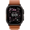 Apple Watch Ultra 3 49mm Black Titanium Case with Terra Cotta Alpine Loop (S)