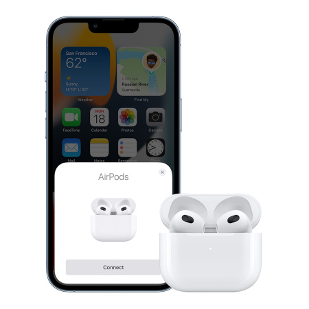 Беспроводная гарнитура Apple AirPods 3 (без беспроводной зарядки чехла) (MPNY3)