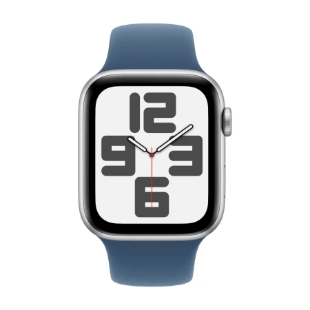 Apple Watch SE (2024) 40mm Silver Aluminium Case with Denim Sport Band (M/L)