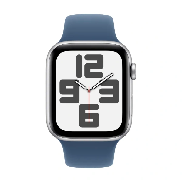 Apple Watch SE (2024) 40mm Silver Aluminium Case with Denim Sport Band (M/L)