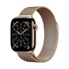 Apple Watch Series 11 42mm Gold Titanium Case with Gold Milanese Loop