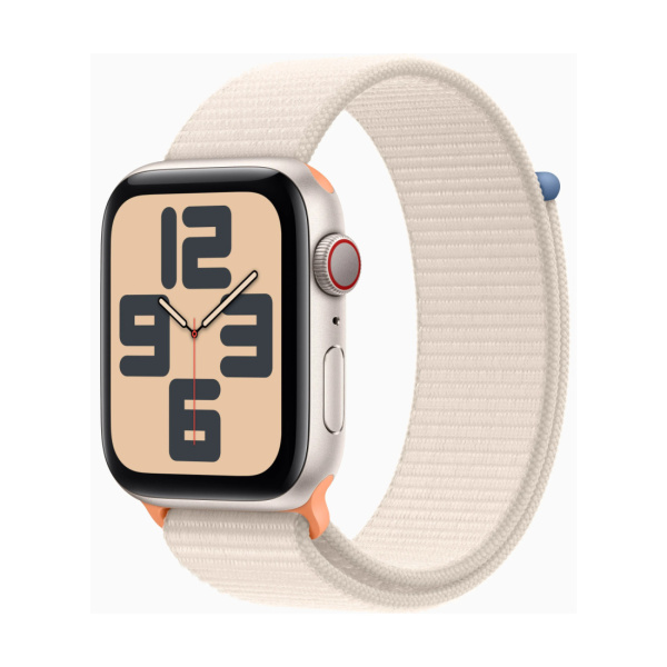 Apple Watch SE Gen 2 44mm (GPS+Cellular) Starlight Aluminum Case with Starlight Sport Loop (MRH13)