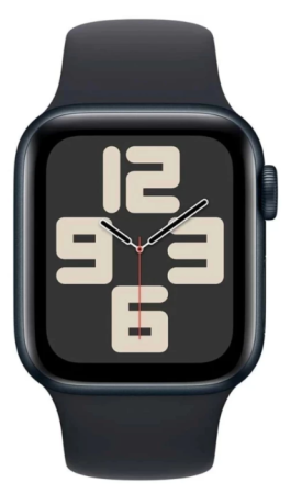 Apple Watch SE (2024) 44mm Midnight Aluminium Case with Midnight Sport Band (S/M)