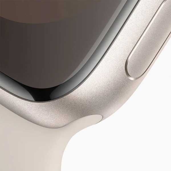 Apple Watch Series 9 41mm (GPS) Starlight Aluminum Case with Starlight Sport Band (S/M) (MR8T3/MRHN3)