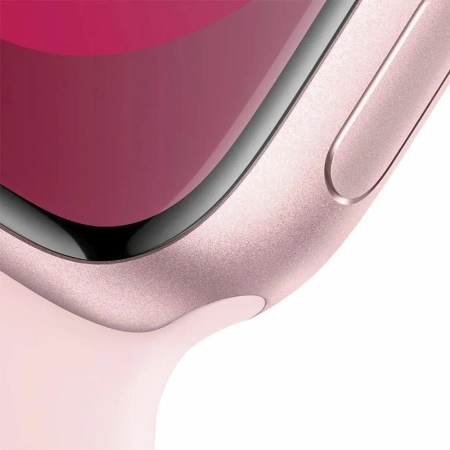 Apple Watch Series 9 45mm (GPS) Pink Aluminum Case with Pink Sport Band (S/M) (MR9G3/MRMK3)