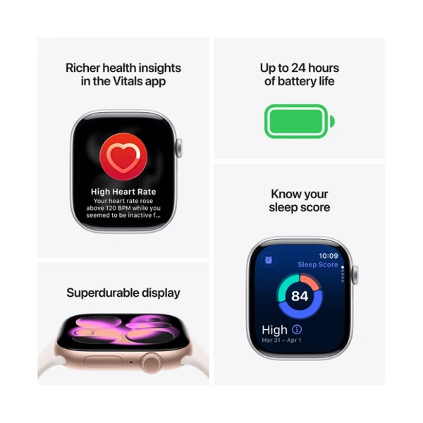 Apple Watch Series 11 42mm Rose Gold Aluminium Case with Light Blush Sport Band (M/L)