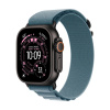 Apple Watch Ultra 3 49mm Black Titanium Case with Light Blue Alpine Loop (S)