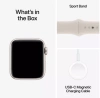 Apple Watch SE (2024) 40mm Starlight Aluminium Case with Starlight Sport Band (S/M)