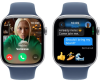 Apple Watch Series 10 46mm Silver Aluminum Case with Denim Sport Band (M/L)