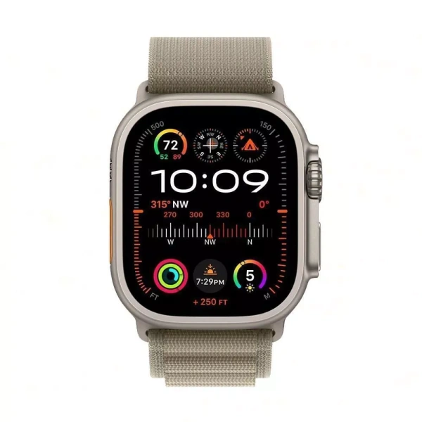 Apple Watch Ultra 2 49 mm (GPS+Cellular) Titanium Case Olive Alpine Loop (M) (MREY3/MRFJ3)