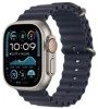Apple Watch Ultra 2 (2024) 49mm Natural Titanium Case with Navy Ocean Band (One Size)