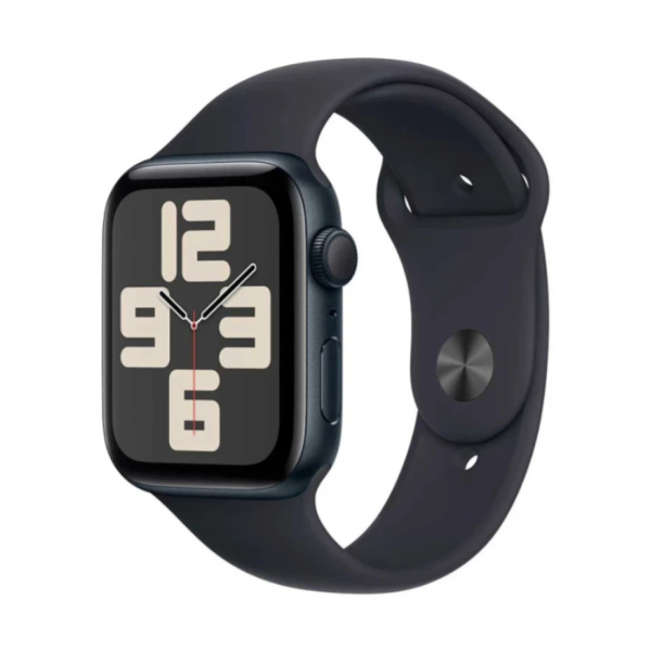 Apple Watch SE (2024) 44mm Midnight Aluminium Case with Midnight Sport Band (S/M)