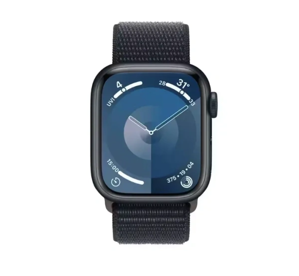 Apple Watch Series 9 41mm Midnight Aluminum Case with Midnight Sport Loop