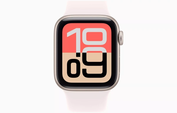 Apple Watch SE Gen 3 40mm Starlight Aluminum Case with Light Blush Sport Band (S/M)