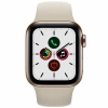 Apple Watch SE 40mm (GPS) Gold Aluminum Case with Starlight Sport Band (MKQ03)