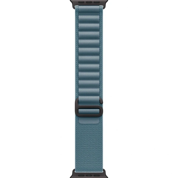 Apple Watch Ultra 3 49mm Black Titanium Case with Light Blue Alpine Loop (L)
