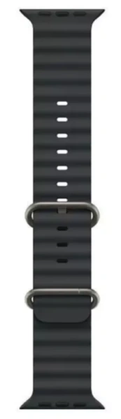Apple Watch Ultra 2 (2024) 49mm Natural Titanium Case with Black Ocean Band (One Size)