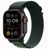 Apple Watch Ultra 2 (2024) 49mm Black Titanium Case with Dark Green Alpine Loop (L)