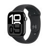 Apple Watch Series 10 46mm Jet Black Aluminum Case with Black Sport Band (M/L)
