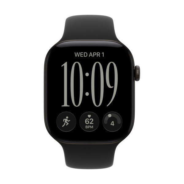 Apple Watch Series 12 46mm Black Aluminum Case with Black Sport Band (M/L)