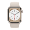 Apple Watch Series 8 45mm (GPS) Starlight Aluminum Case with Starlight Sport Band (S/M) (MNUP3)