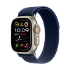 Apple Watch Ultra 2 (2024) 49mm Natural Titanium Case with Blue Trail Loop (M/L)