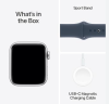 Apple Watch SE Gen 2 40mm (GPS) Silver Aluminum Case with Storm Blue Sport Band (M/L) (MRE23)
