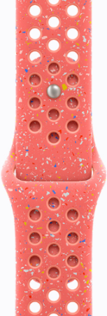 Apple Watch Series 9 45mm (GPS) Starlight Aluminum Case with Magic Ember Nike Sport Band (M/L) (MR9P3)